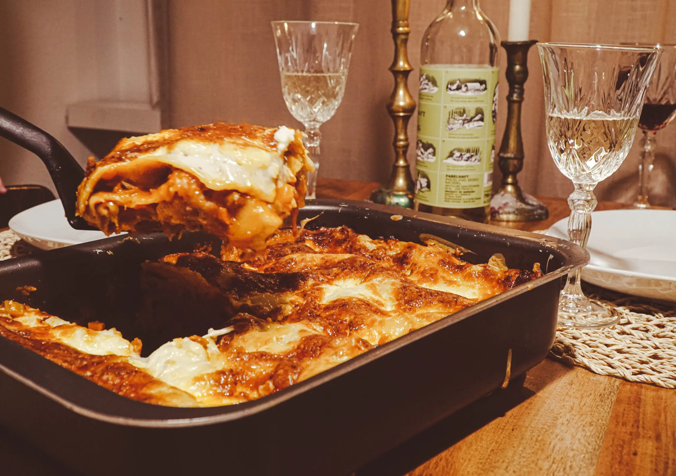 Vegetarische Gemüselasagne mit Linsenbolognese